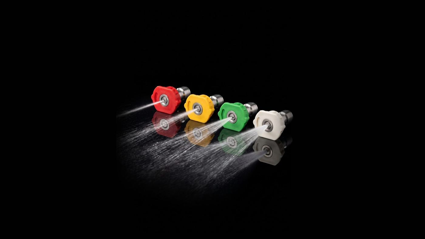 Nozzle set, four angles